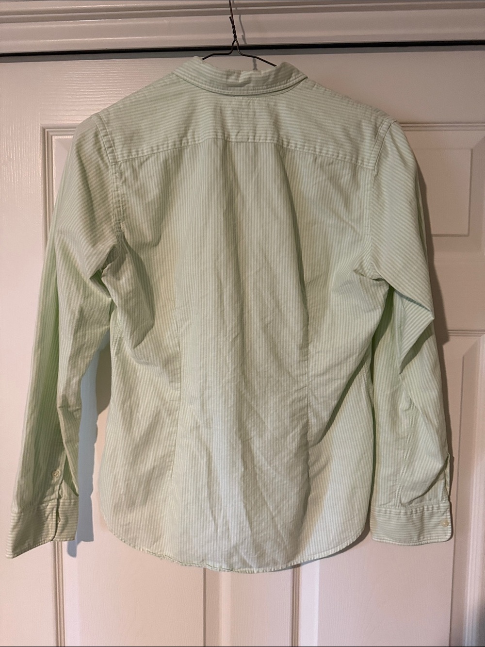 Ralph Lauren Light Mint Green & White Striped Button-Down Shirt - Picture 7 of 10